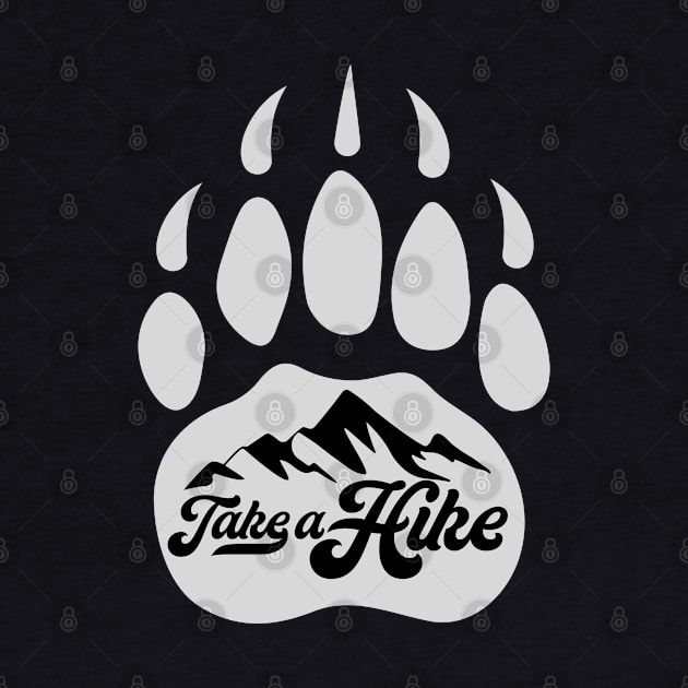 Take A Hike Bear Paw with Mountains by jackofdreams22